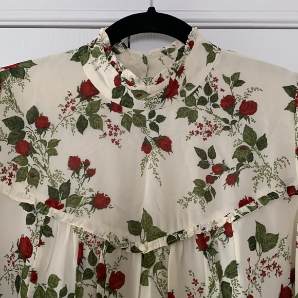 NWOT rose-print Reformation minidress - Picture 2 of 9